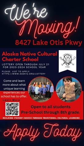  We have moved to 8427 Lake Otis Pkwy, Anchorage, AK 99507